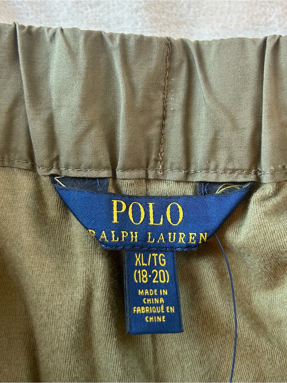 Polo Ralph Lauren Boy’s Olive Drawstring Casual Pants w/Lining Sz 18-20 - Picture 6 of 7